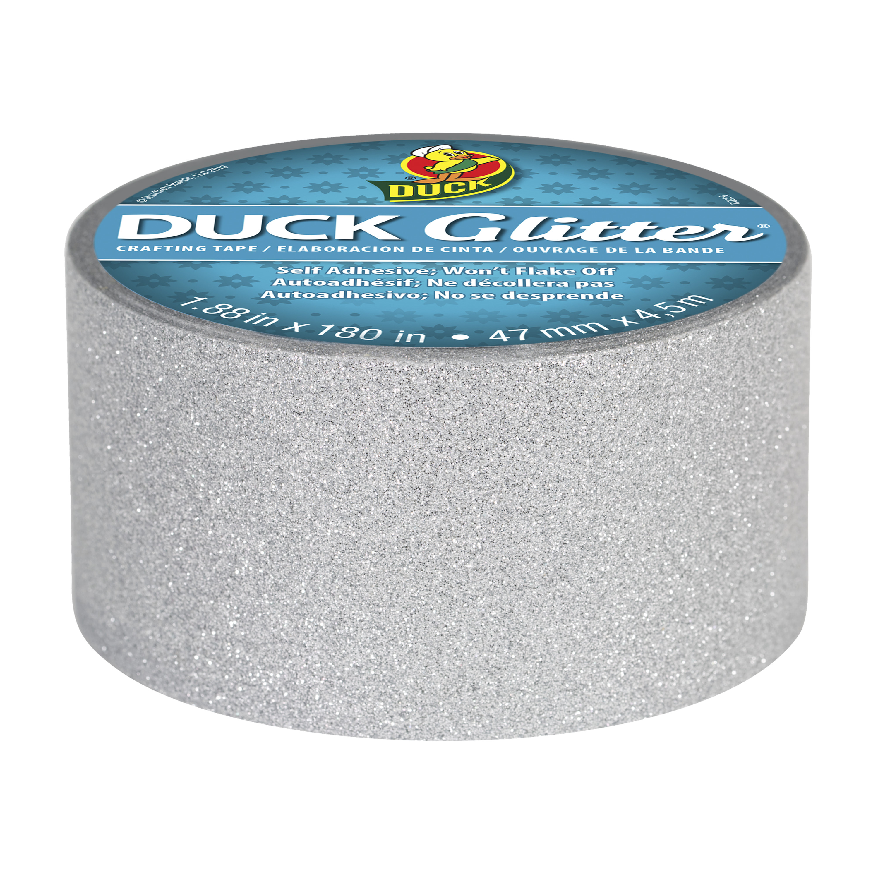 Duck Glitter Crafting Tape - Silver, 5 Yards